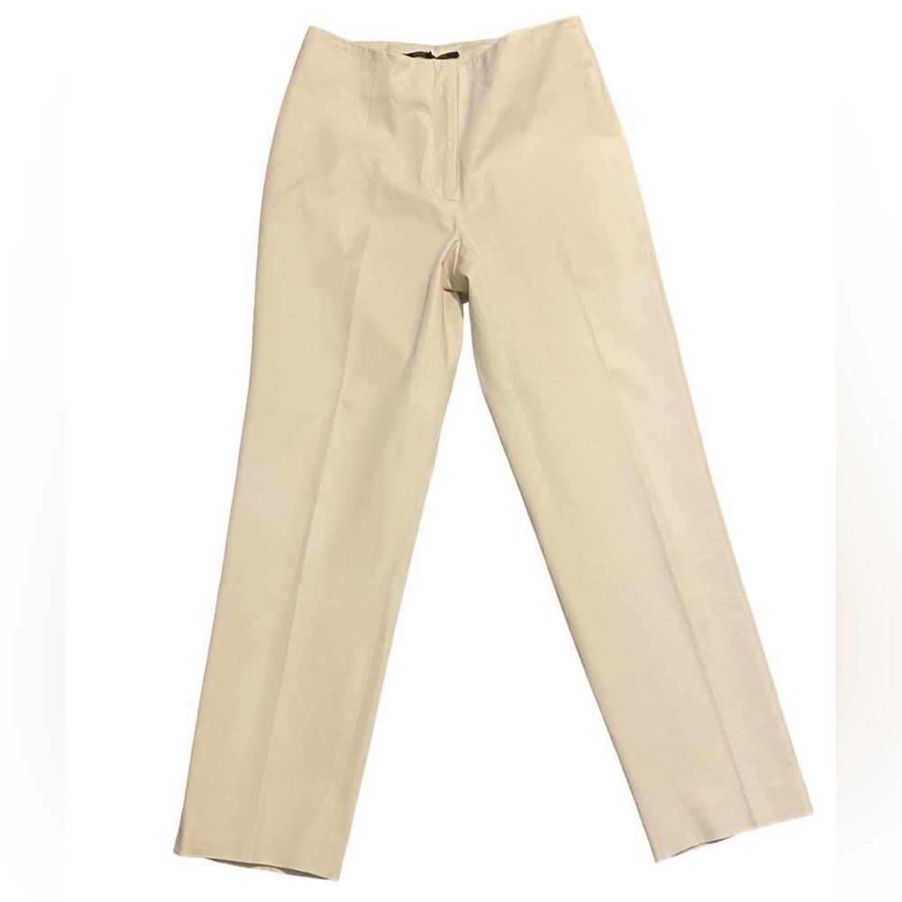 Evelyn & Arthur Wm’s Sz 4 Beige Smooth Front Straight Length Pants
